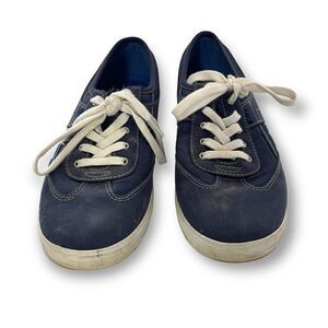 Keds Ortholite Craze T-Toe Navy Blue Canvas‎ Womens Sneakers Size 9